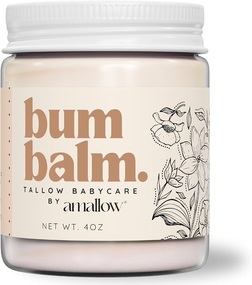 Amallow Baby Bum Balm - Diaper Area Cream for Sensitive, Rash-Prone Skin - Petroleum & Fragrance-... | Amazon (US)