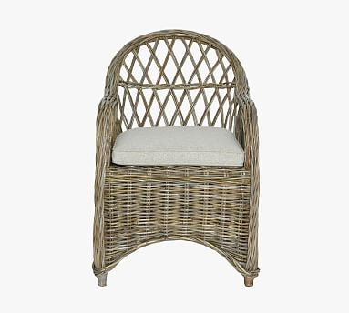 Isleton Open Weave Rattan Armchair | Pottery Barn (US)