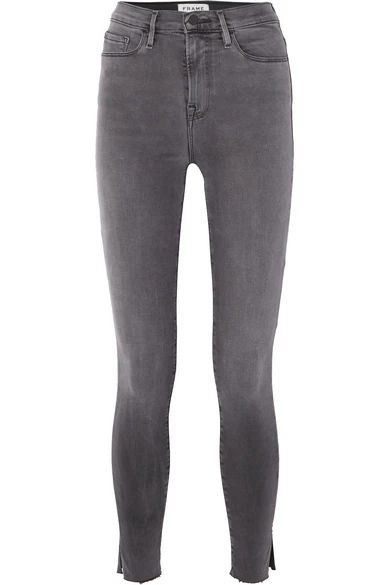 FRAME - Ali High-rise Skinny Jeans - Dark gray | NET-A-PORTER (UK & EU)