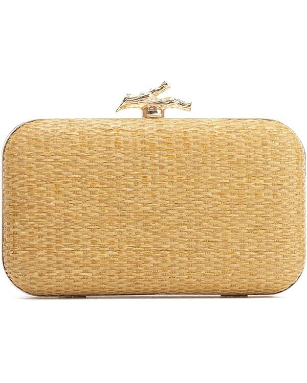 Freie Liebe Straw Clutch Purses for Women Formal Summer Evening Bag Woven Handbags | Amazon (US)