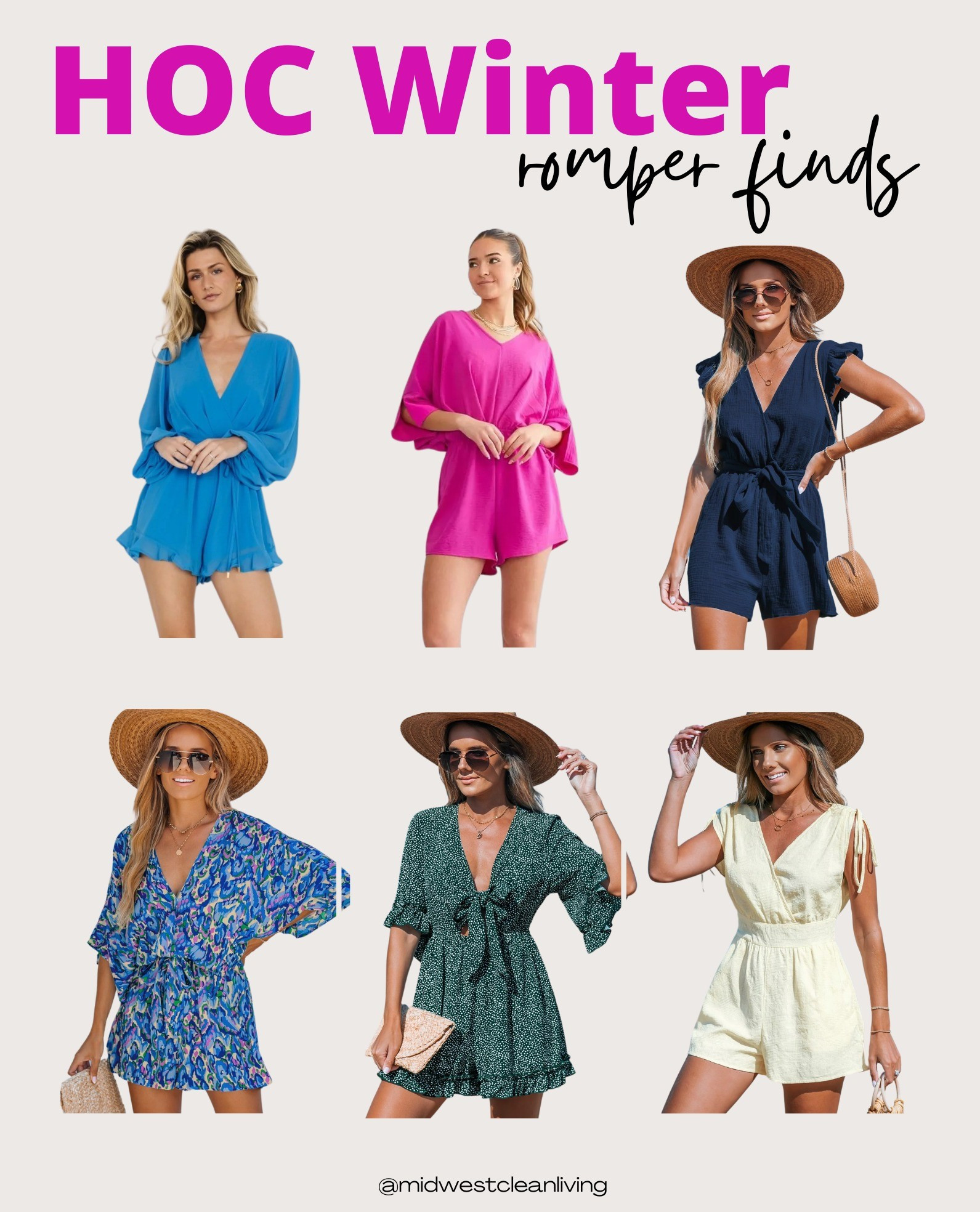 Gorgeous romper finds for hoc winters! ❄️💙💓💚🤩 Romper, spring outfit, summer outfit, floral romper, hoc winter, hoc summer, sprinter winter, jewel tone winter, cover up, vacation outfit, vacation look, blue romper, pink romper, navy romper, green romper, fuchsia, turquoise blue, lagoon blue, navy, ice lemon, hot pink, bright pink, emerald

#LTKstyletip #LTKfindsunder50 #LTKSpringSale