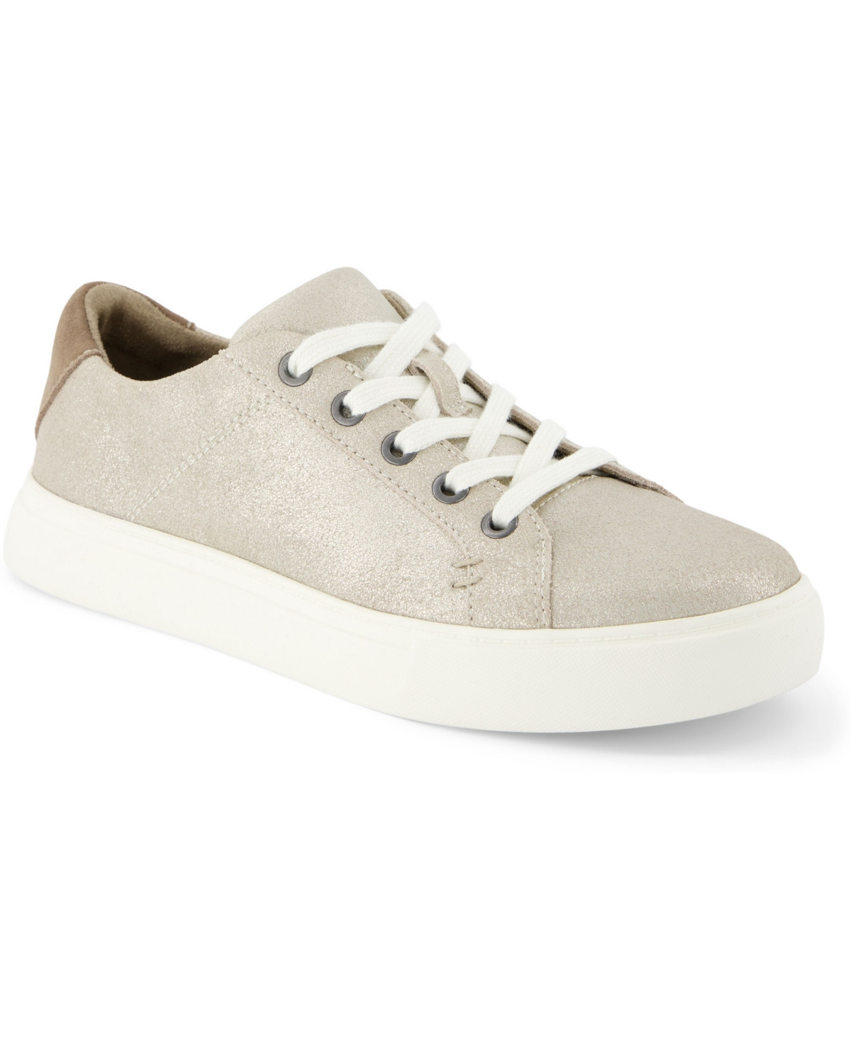 Toms Women's Kameron Lace Up Sneakers - Champagne Metallic Suede | Macy's