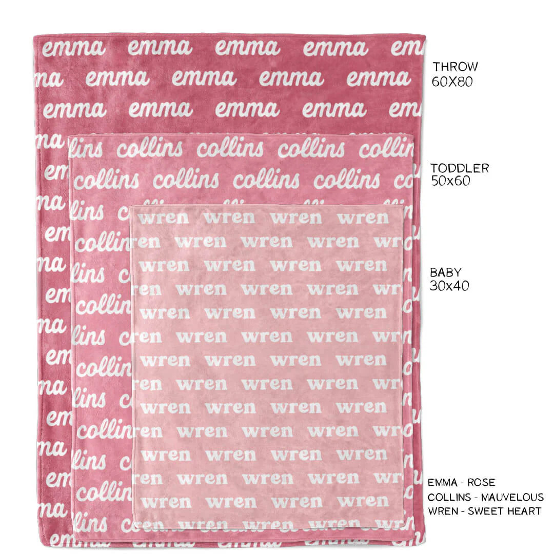 Personalized Color Blanket | Mauvelous | Caden Lane
