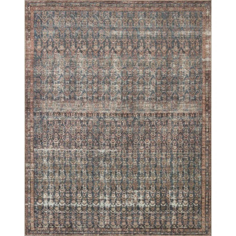 Billie Oriental Ocean/Brick Area Rug | Wayfair North America