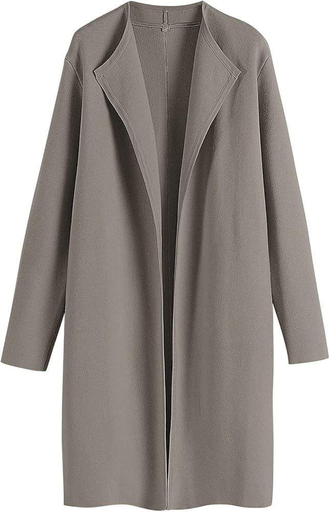 ANRABESS Women's Casual Long Sleeve Classy Draped Open Front Jackets Long Knitted Cardigan Sweate... | Amazon (US)