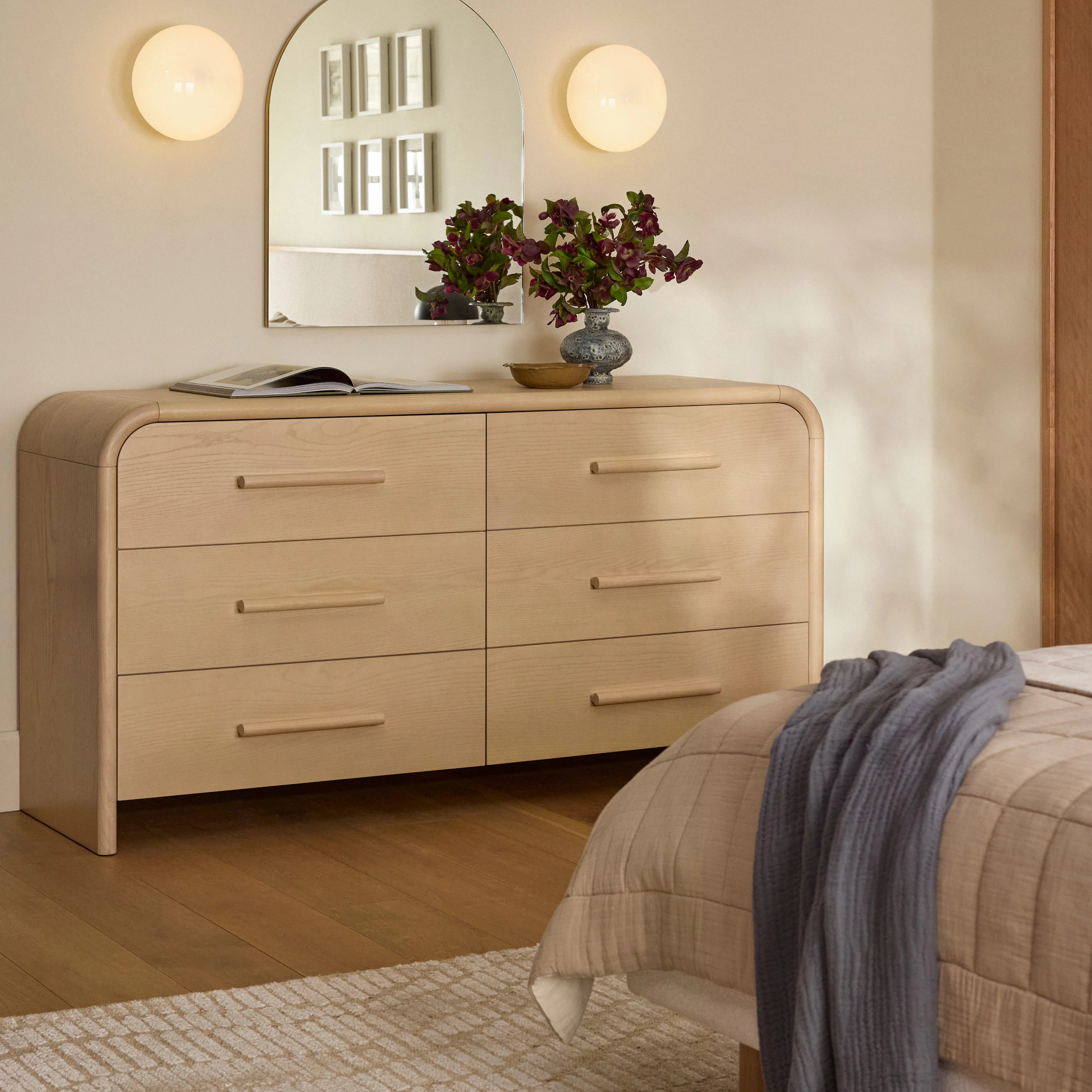 Faydra 6-Drawer Double Dresser - Natural Ash | Article