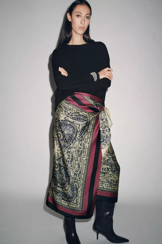ZW COLLECTION PAISLEY SARONG SKIRT | Zara UK