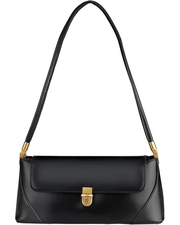 Women Shoulder Bags Vintage Leather Handbag Fashion Classic Small Purse Clutch Hobo Purse Retro Buckle Closure | Amazon (US)
