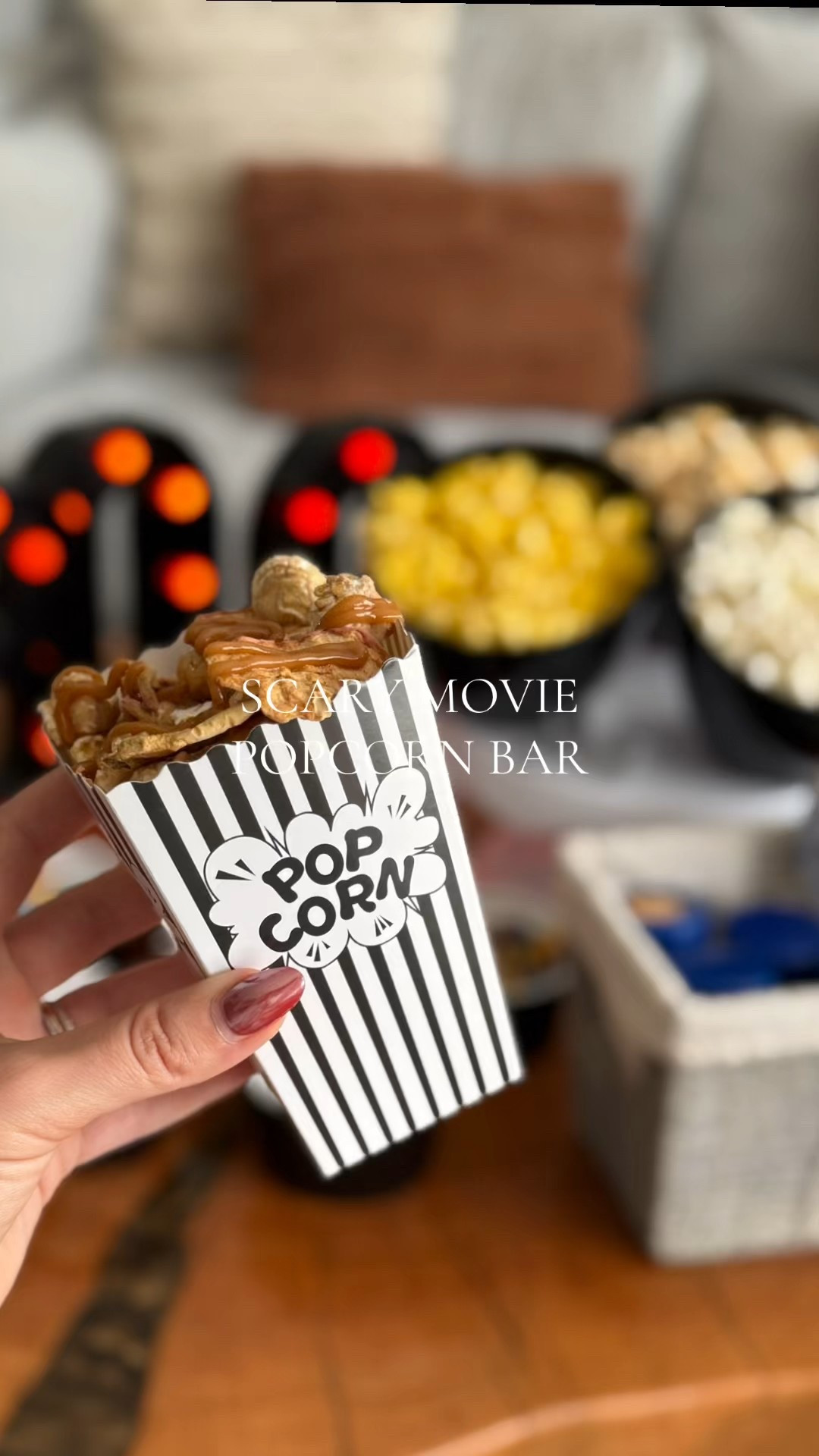 Popcorn bar. Movie night. Scary movies. Scary movie night. Halloween. Spooky season 

#LTKParties #LTKHome #LTKHalloween
