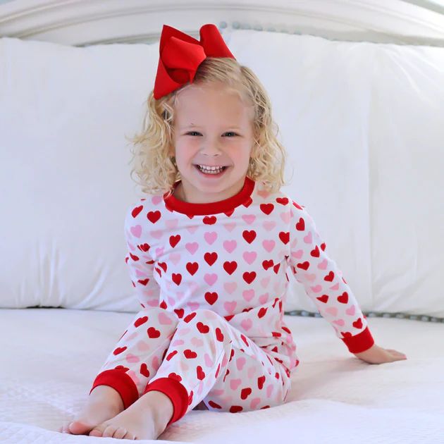 Heart Print Tight Fitting Loungewear | Classic Whimsy