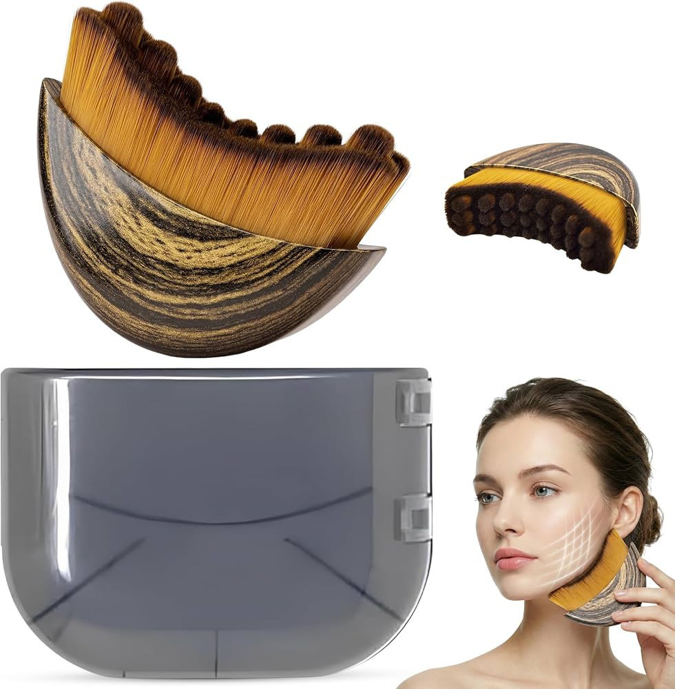 Lymphatic Contour Face Brush, Dry Brush for Lymphatic Drainage, Jawline & Neck Sculpting, Gua Sha... | Amazon (US)