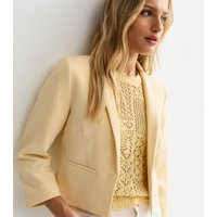 Women's Light Yellow Cropped Blazer New Look | New Look (UK)