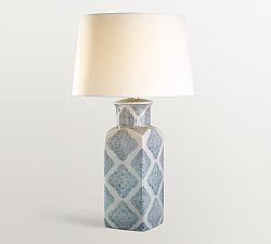Langley Squared Ceramic Table Lamp (25") | Pottery Barn (US)