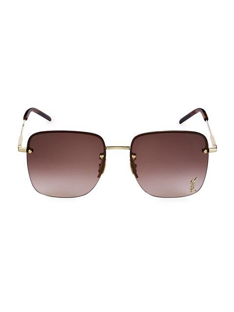 Monogram Pin 58MM Square Sunglasses | Saks Fifth Avenue