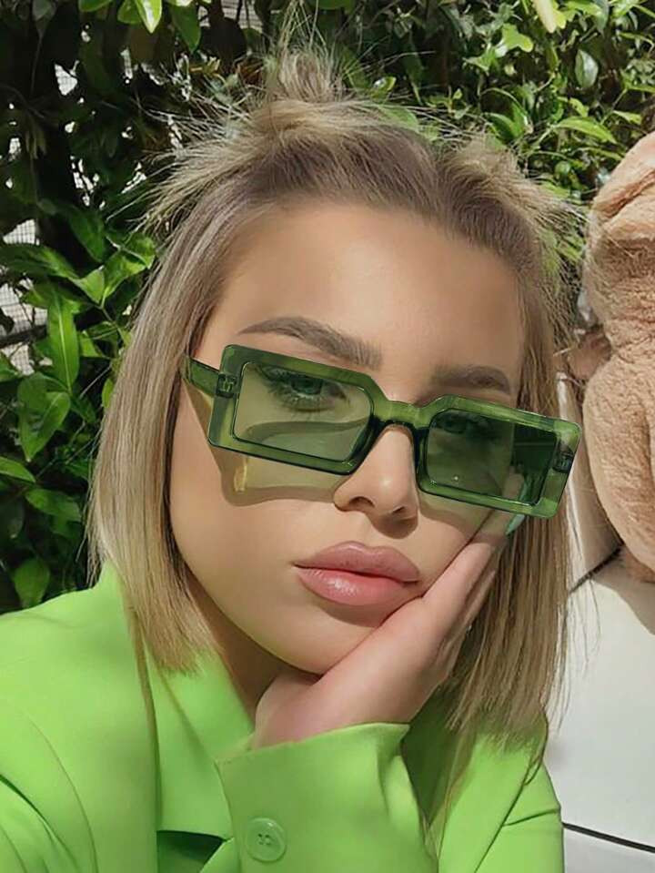 1/4 PCS Women's Acrylic Small Rectangle Fashion Eyewear For Daily Outing And Wearing Beach Access... | SHEIN