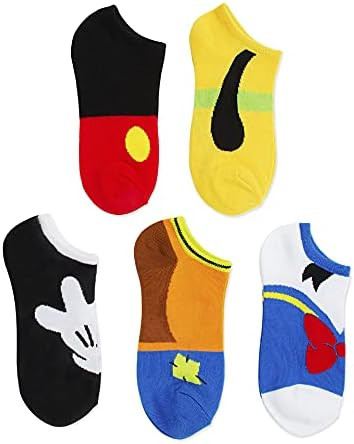 Disney Women's Mickey Mouse 5 Pack No Show Socks | Amazon (US)