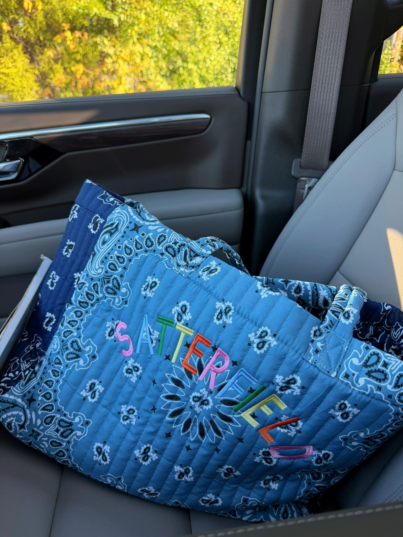 Under $75 personalized bandana bag that ships early December & will make for such a good gift for the holidays!