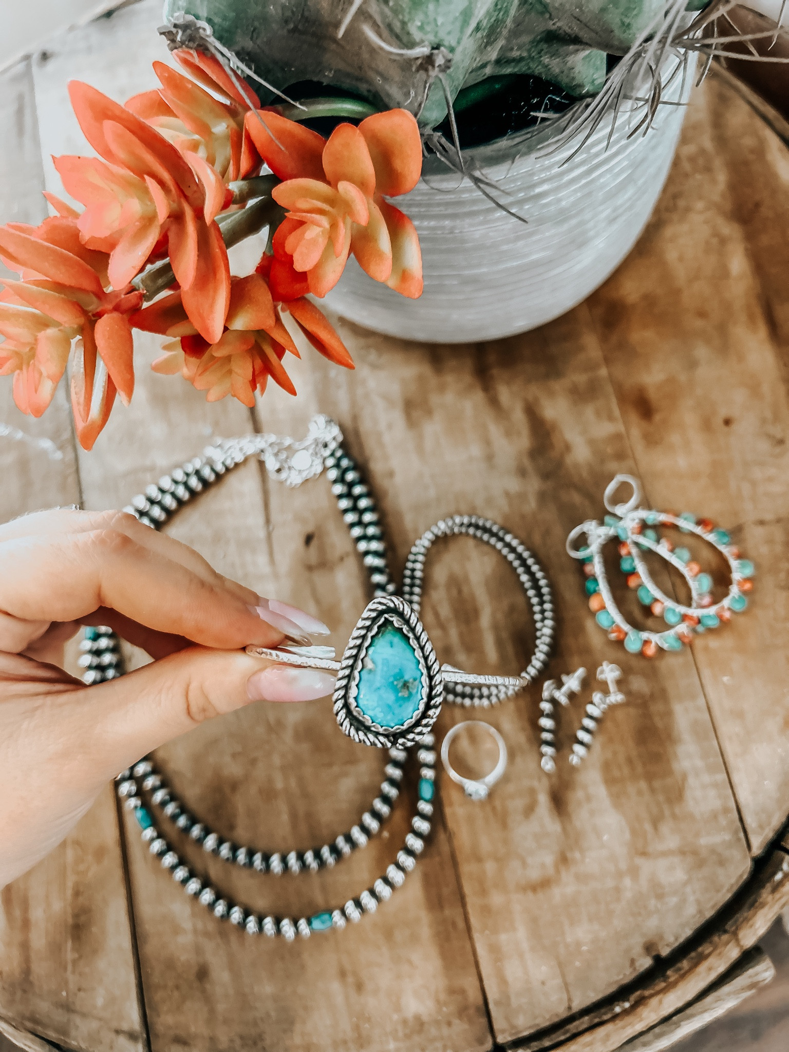 Authentic sterling silver western jewelry here! CODE: “KZ15OFF”
15% off and no order min. 

Message her for customs!!


Navajo jewelry, turquoise jewelry, sterling silver, western jewelry 

#LTKStyleTip #LTKFindsUnder50 #LTKU