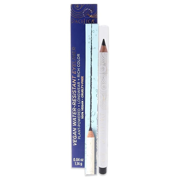 Pacifica Waterproof Eyeliner Pencil Jet Black Eye Liner Longwear, Smudge-Proof, Vegan & Cruelty-F... | Amazon (US)