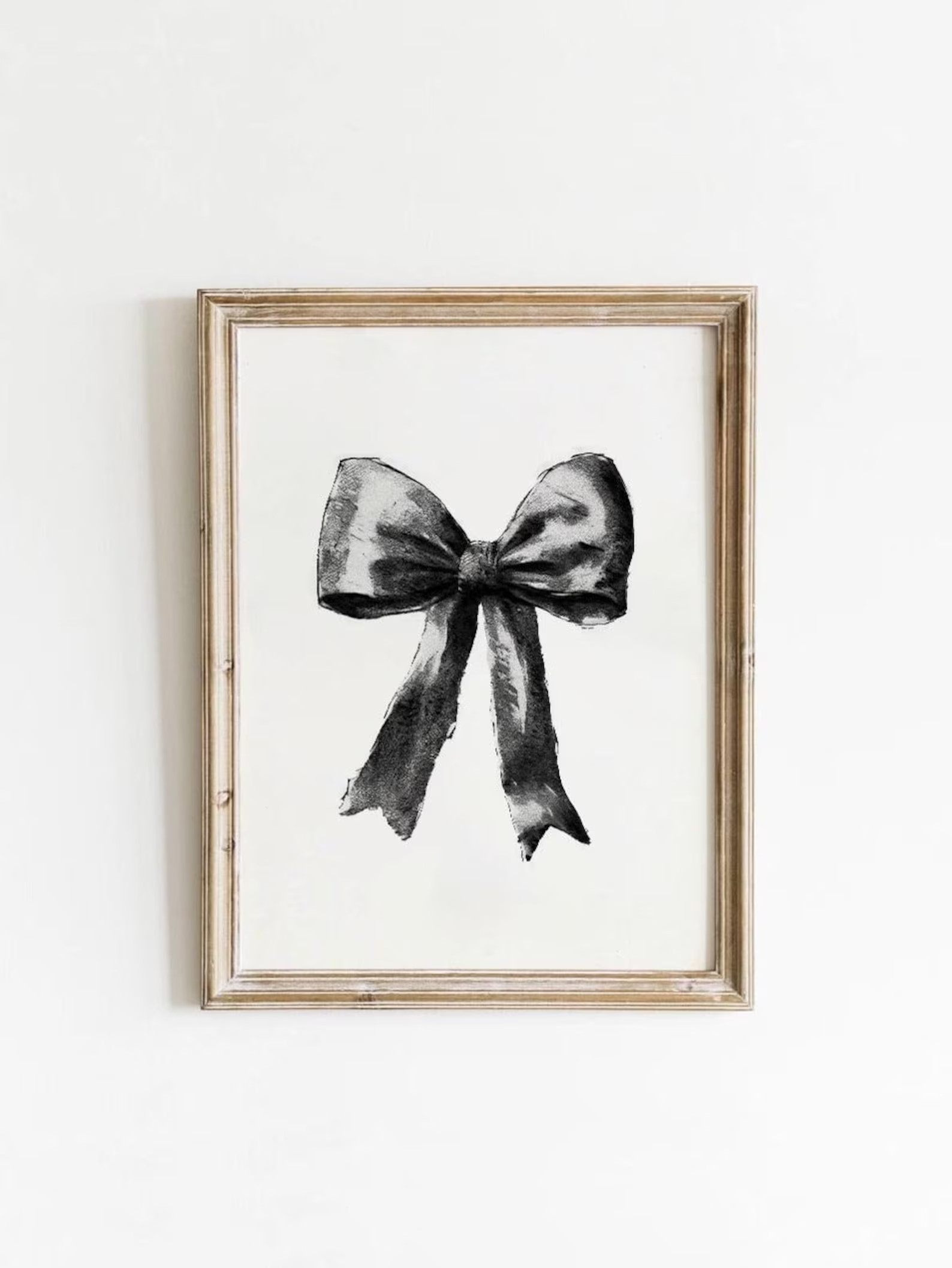 Black Bow Print Preppy Art Bow Painting Preppy Dorm Prints Aesthetic Black Print White Retro Post... | Etsy (US)