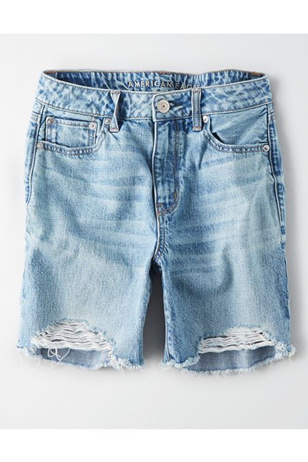High-Waisted Tomgirl Denim Bermuda Short | American Eagle Outfitters (US & CA)