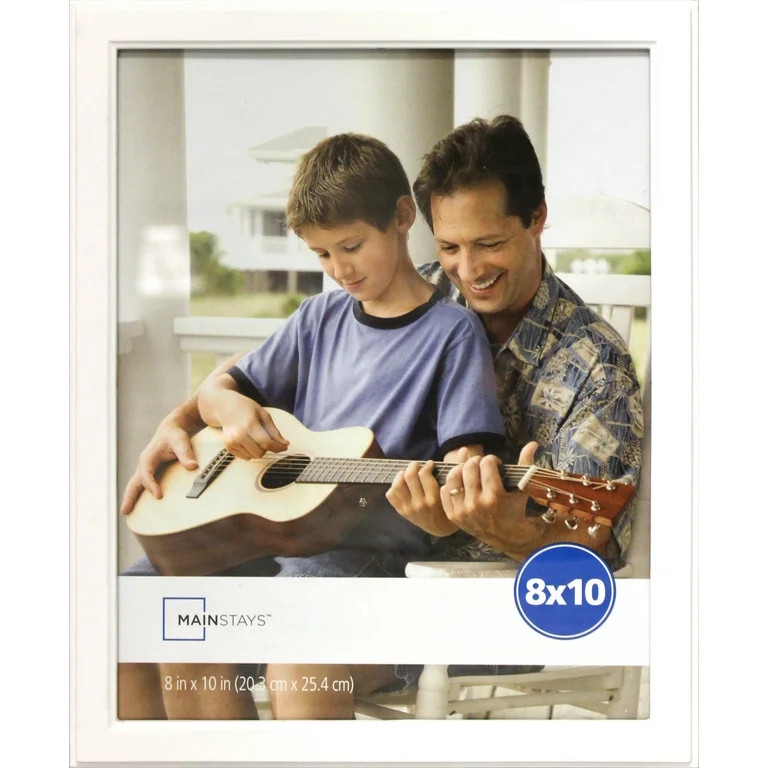 Mainstays – 8x10 Picture Frame – White Step Program Tabletop Photo Frame | Walmart (US)