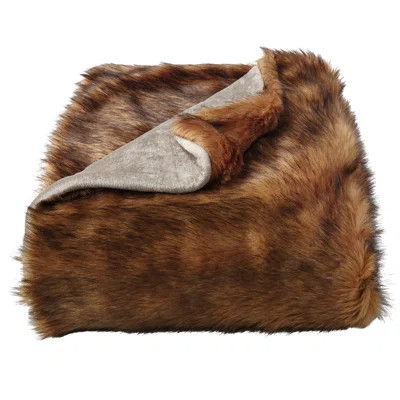 LHC Faux Fur Throw Blanket - 60x70 Hypoallergenic Premium Imitation Chinchilla Fur Cover with Luxurious Fake Mink Back by Lavish Home | Wayfair North America