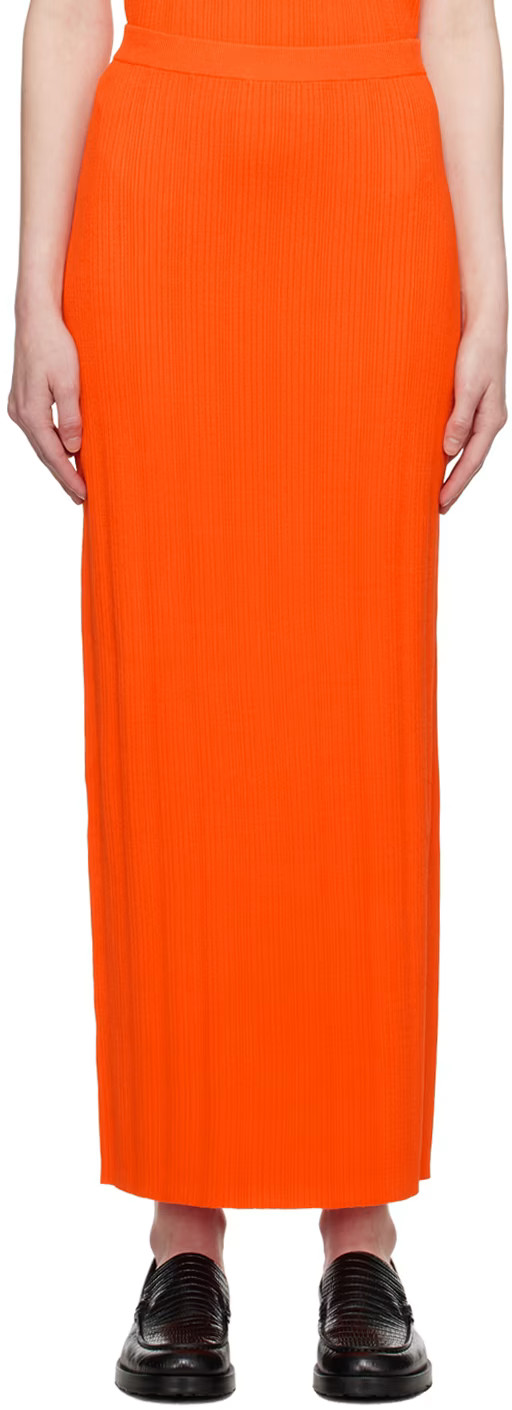 Orange Cutout Maxi Skirt | SSENSE