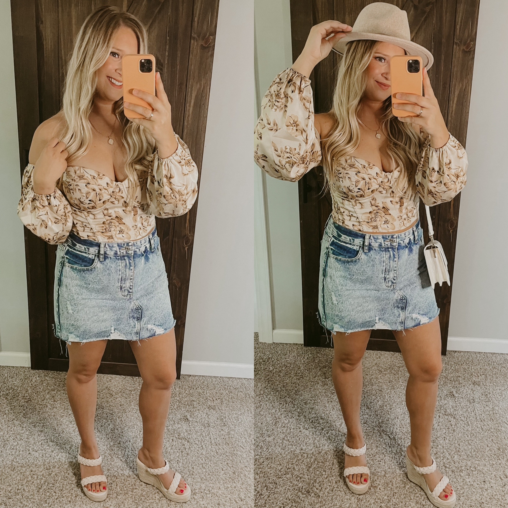 Date Night Outfit 🥂

Wearing size large in both the top and skirt; sandals are TTS (5’3” 157lbs for reference)

Summer Outfit | Spring Outfit | Casual Outfit | Neutral Outfit | Sandals | Denim Skirt | Corset Top | Brunch Outfit | Cross Body Purse | Braided Sandals | Wide Brim Hat 

#LTKshoecrush #LTKfit #LTKunder50