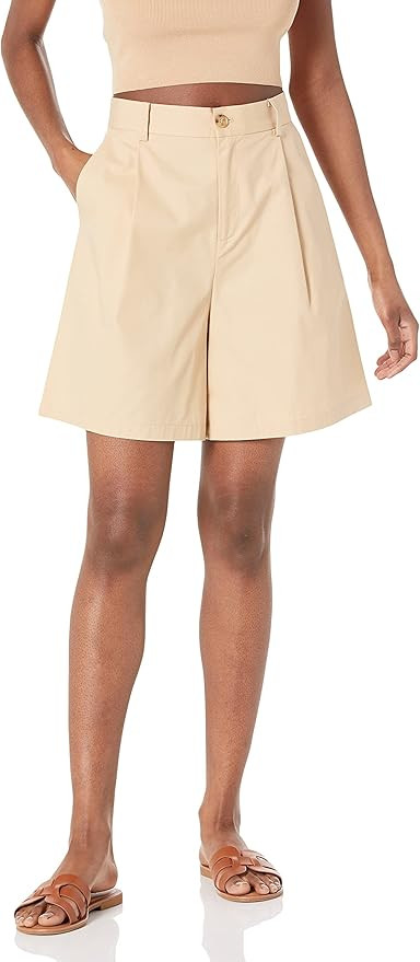 The Drop Women's Salma Loose-Fit Pleated Long Walk Short | Amazon (US)