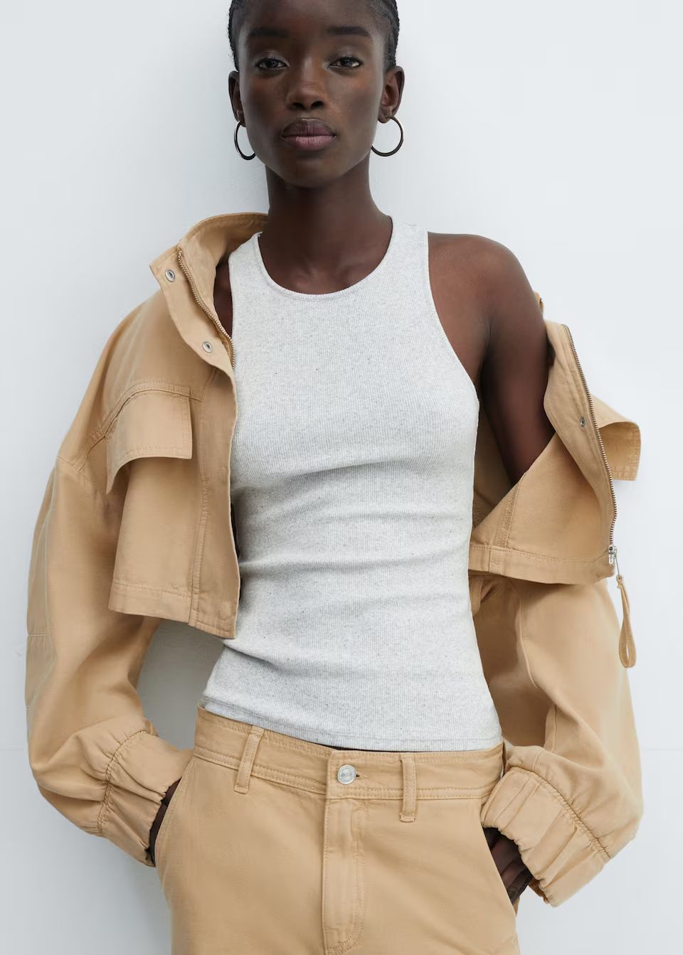 Cropped jacket with pockets -  Women | Mango USA | MANGO (US)
