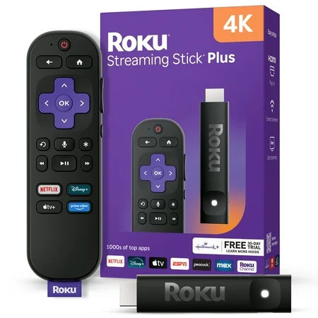 Roku Streaming Stick Plus 2025 - 4K & HDR Roku Streaming Device for TV with Voice Remote - Free & Live TV | Walmart (US)