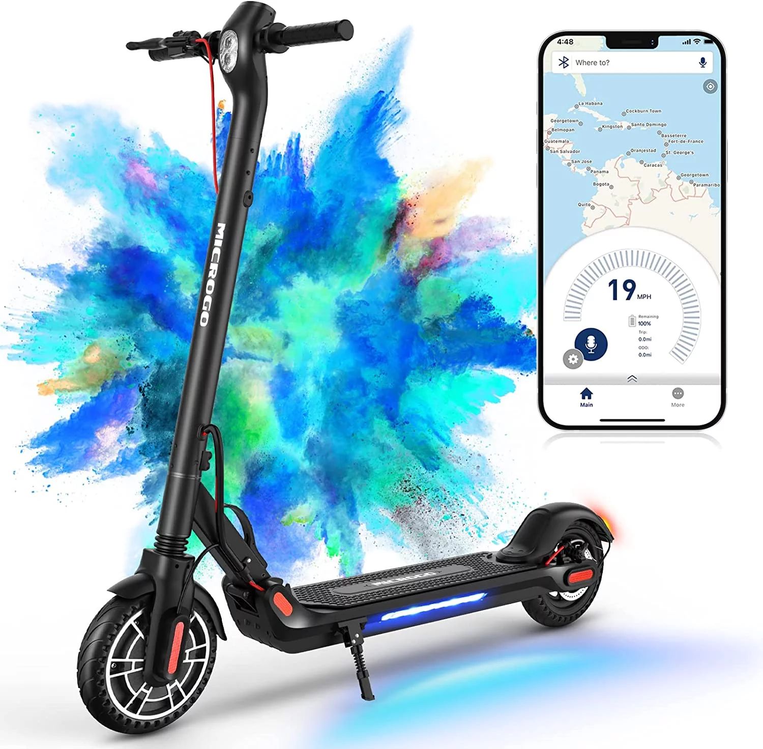 MICROGO M5 Pro Electric Scooter for Adults Max Load 220lbs, 8.5 inch Off Road Tires 350W Motor 19... | Walmart (US)