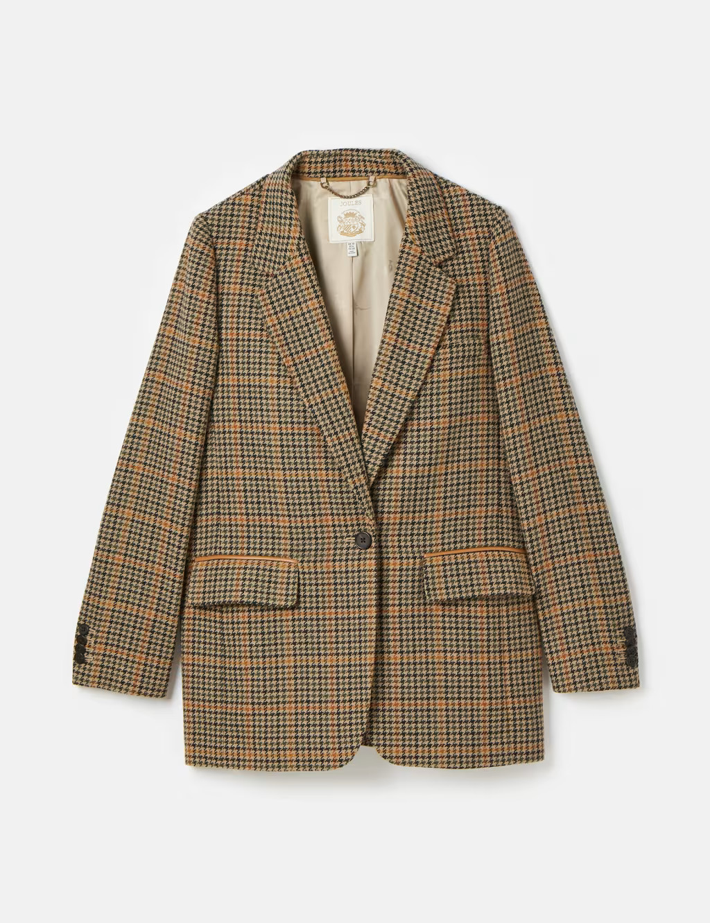 Checked Longline Blazer with Wool | Marks & Spencer (UK)