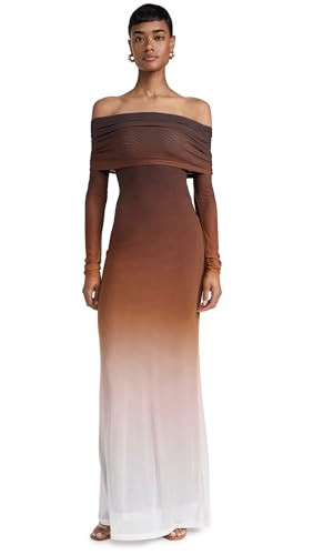 Bardot Women's Saphia Mesh Maxi Dress, Brown Ombre, 4 | Amazon (US)