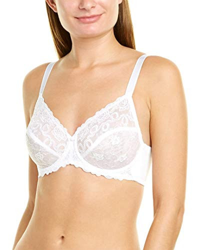 Wacoal Women's Renaissance Rose Embroidered Underwire Bra, White, 36C | Amazon (US)