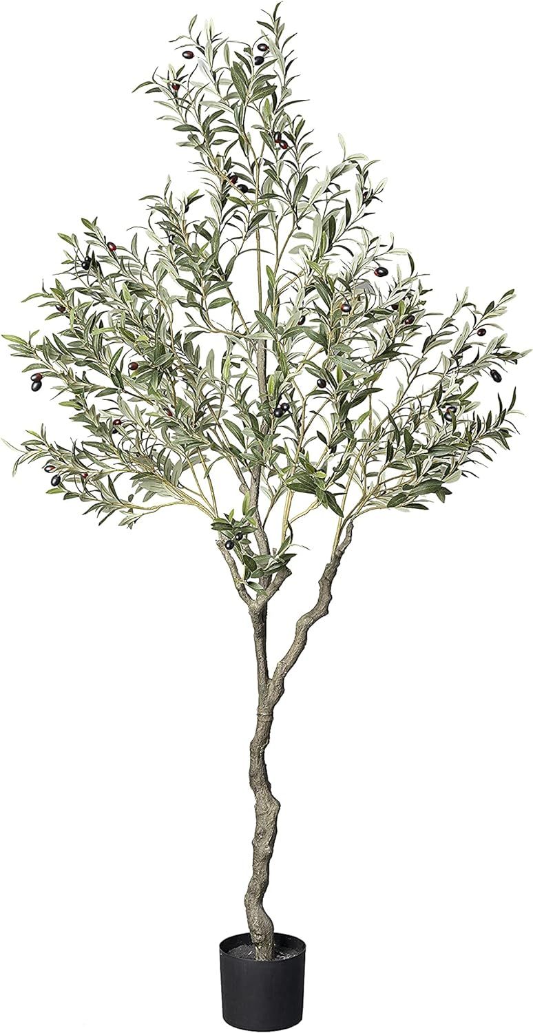 Olive Tree Artificial 7 Feet Tall, Fake Indoor Tree, Faux Decorative Tree | Amazon (US)