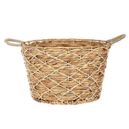 Better Homes & Gardens Round Natural Palm Basket | Walmart (US)