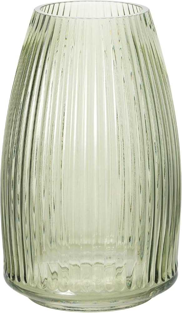 Sullivans Green Ribbed Glass Vase, Flower Vase for Modern Home Decor, Minimalist Glass Vase for S... | Amazon (US)