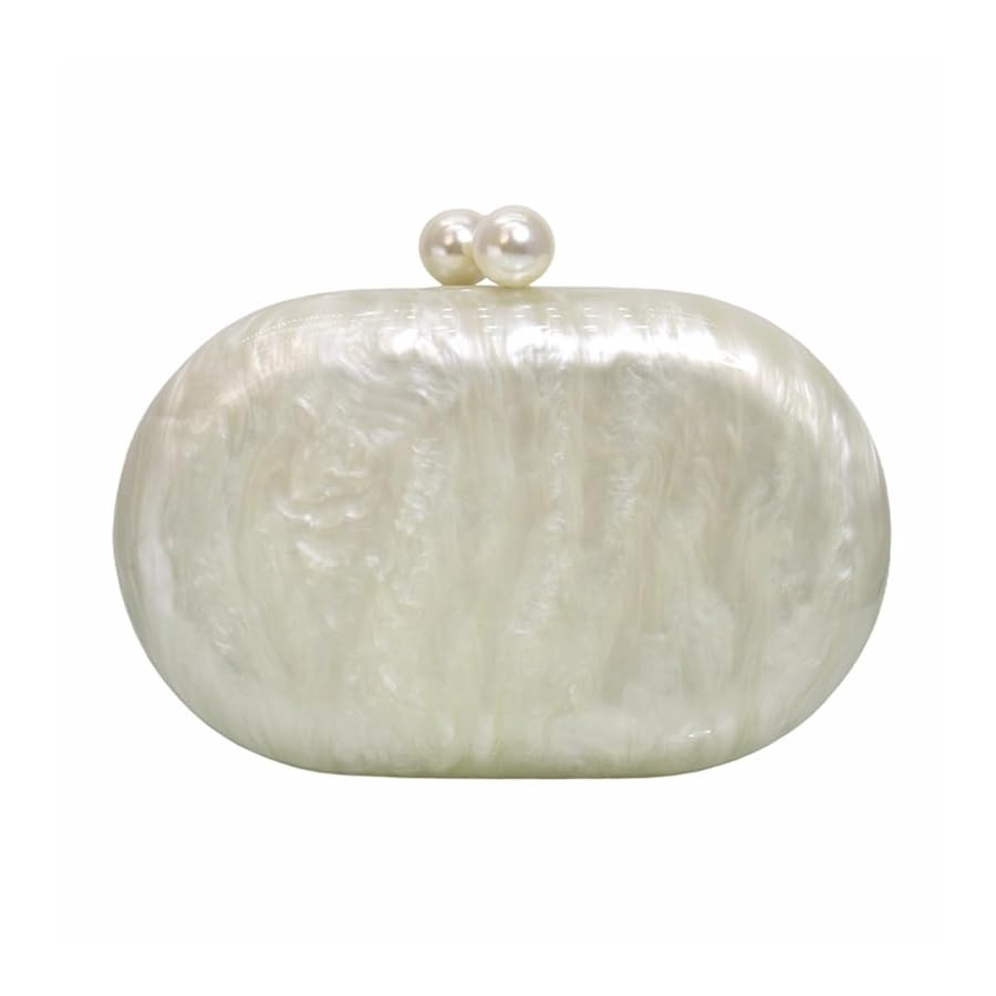 Women Puff Acrylic Clutch Purse Glitter Marble Acrylic Handbag Unique Evening Bag Chain Shoulder ... | Amazon (US)