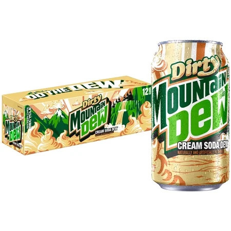 Dirty Mountain Dew Cream Soda Dew Soda Pop, 12 fl oz 12 pack Cans | Walmart (US)
