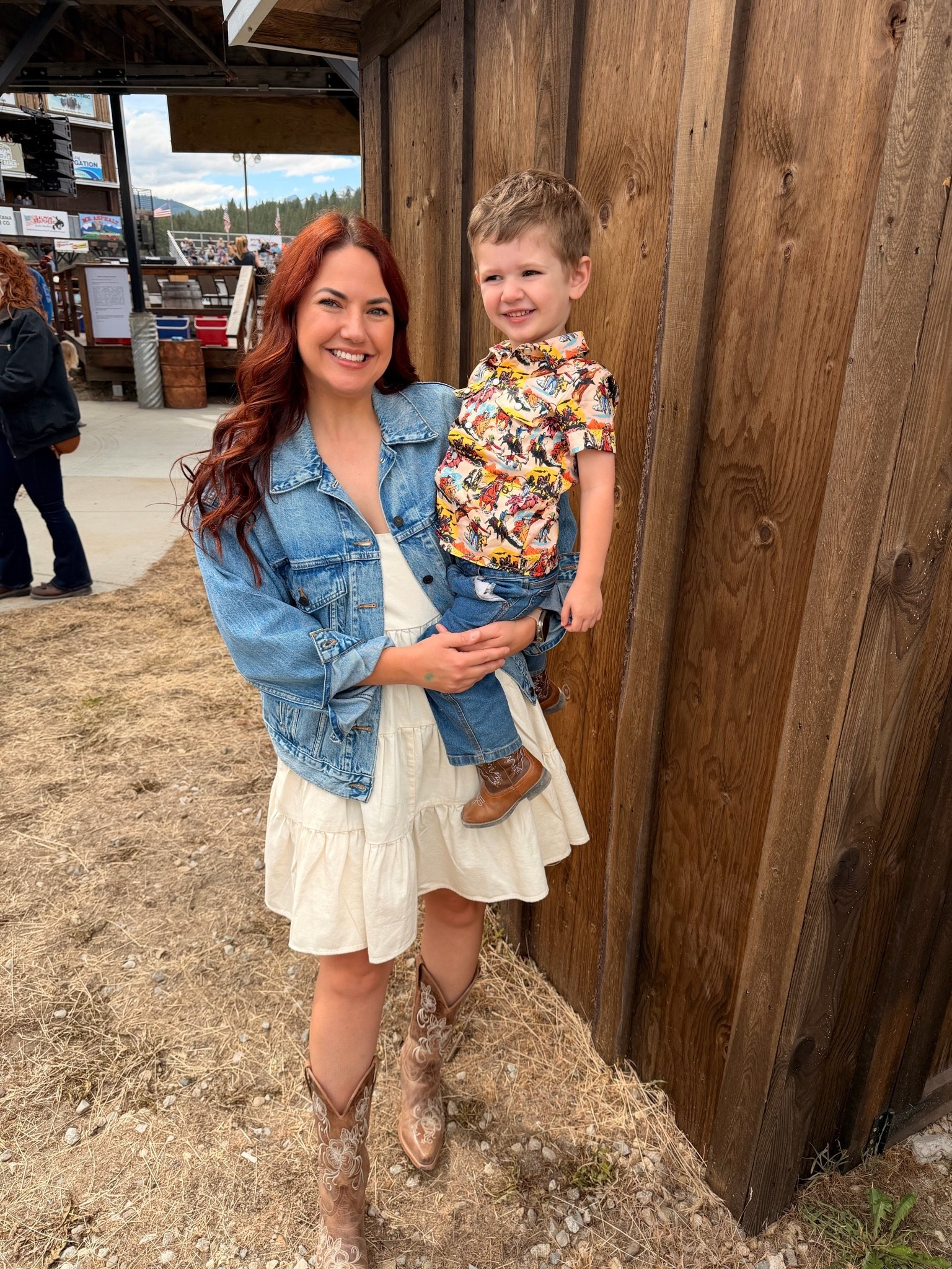 First rodeo this summer! This cream denim dress was perfect and long enough on us tall girls!

#LTKTall #LTKootd #LTKmomlife
