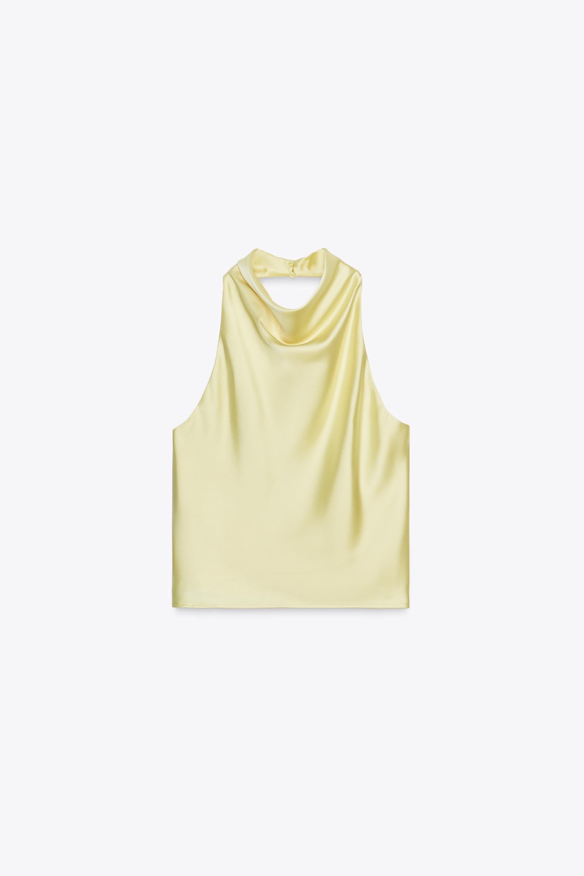 SATIN HALTER TOP | Zara US