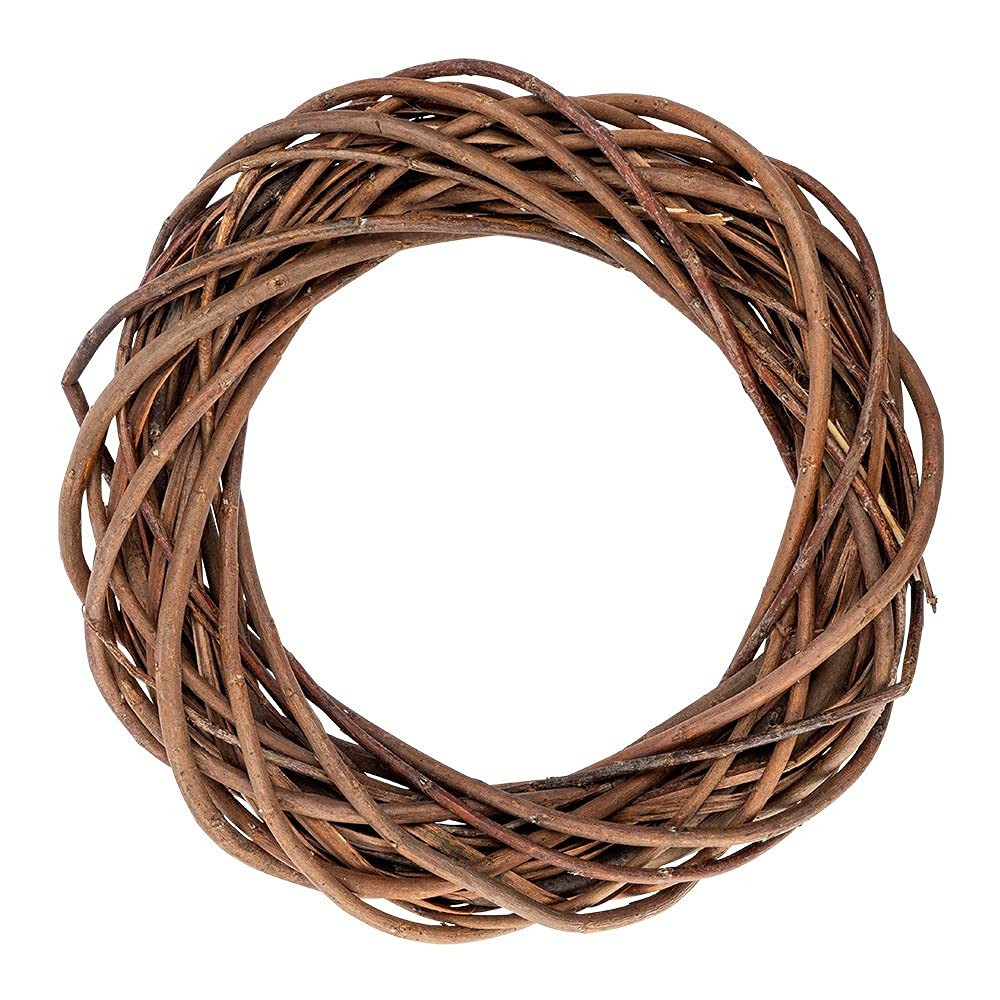 Ideen mit Herz Weidenkranz | Ø 30 cm, 6 cm hoch | ungeschälte, dunkelbraune Zweige | Ideal als ... | Amazon (DE)