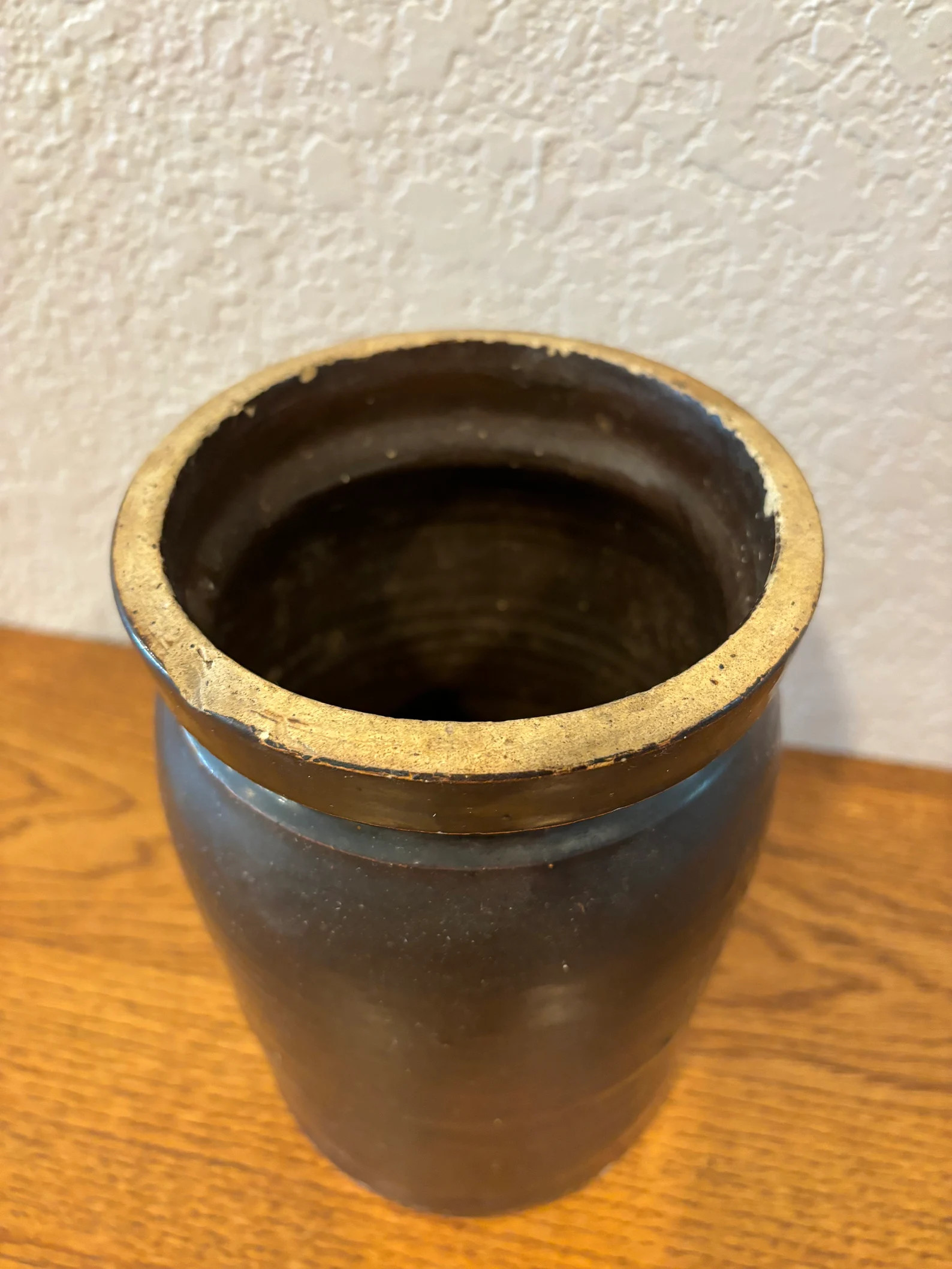 Vintage-Crock-Dark Brown-Vase-Stoneware-Home Decor | Etsy (US)