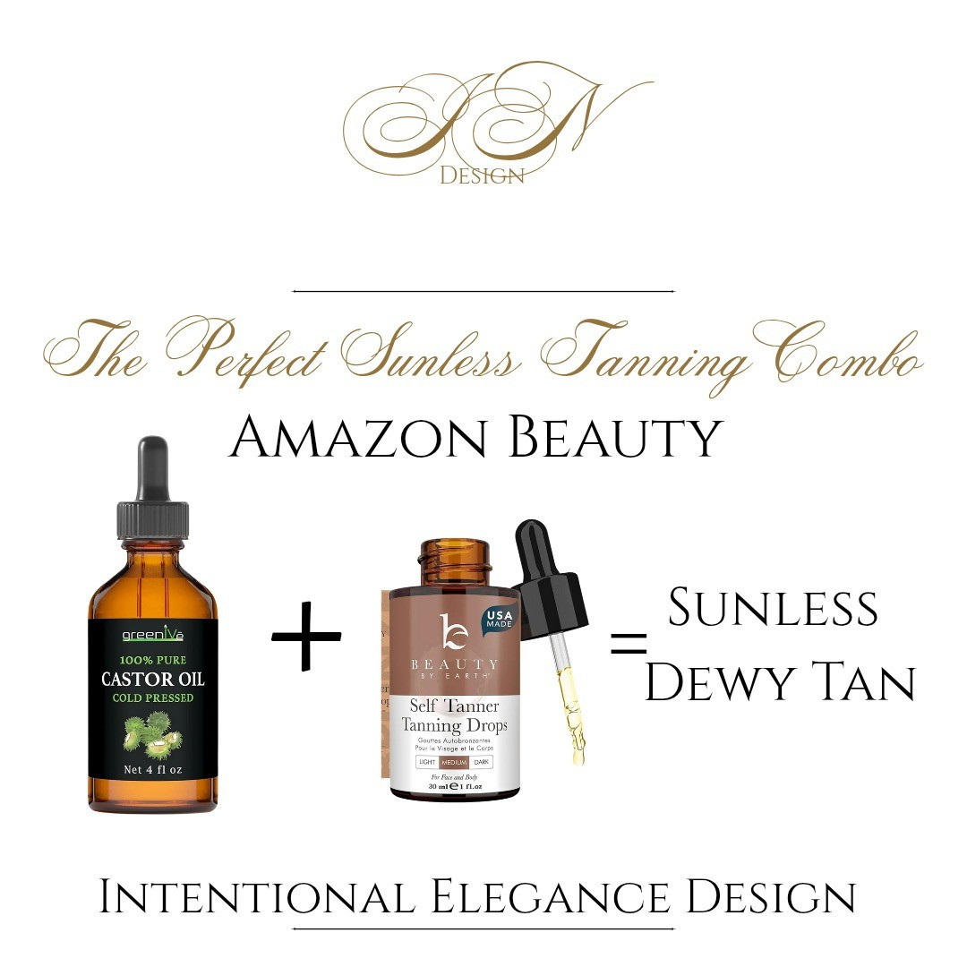 Amazon beauty tips and hacks! Did you know that castor oil is extremely good for your skin? It is one of the best ways to keep your skin looking young (prevents and cures fine lines and wrinkles!), glowy and also is great for acne! I applied castor oil and olive oil to my skin and several drops of the sunless tanning drops. I wake up looking so glowy! #sunlesstanner #skincare

#LTKSeasonal #LTKStyleTip #LTKBeauty