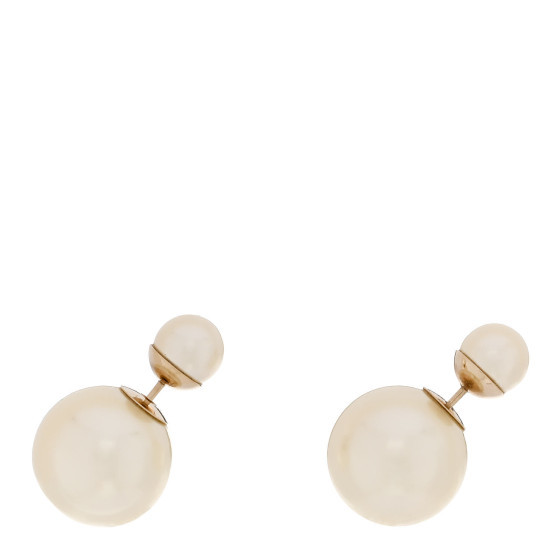 Pearl Mise En Dior Tribal Earrings Gold | FASHIONPHILE (US)