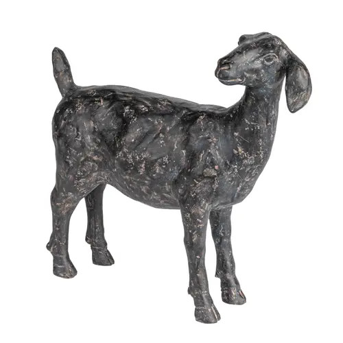 Storied Home Resin Standing Goat Accent Décor with Cast Iron Finish, Black at Nordstrom | Nordstrom