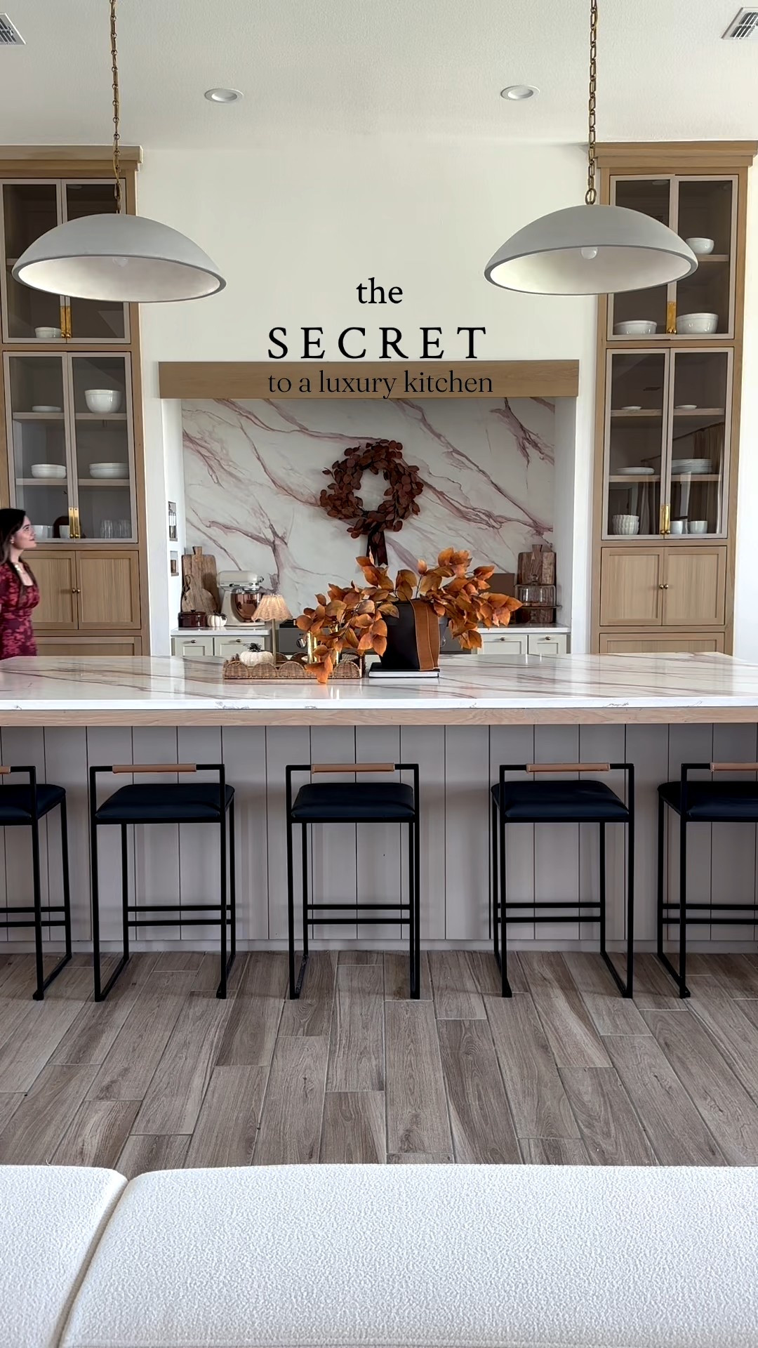 Kitchen cabinets to the ceiling are the key to this luxury new construction, along with the detailed vent hood design.

#LTKHome #LTKMens #LTKStyleTip