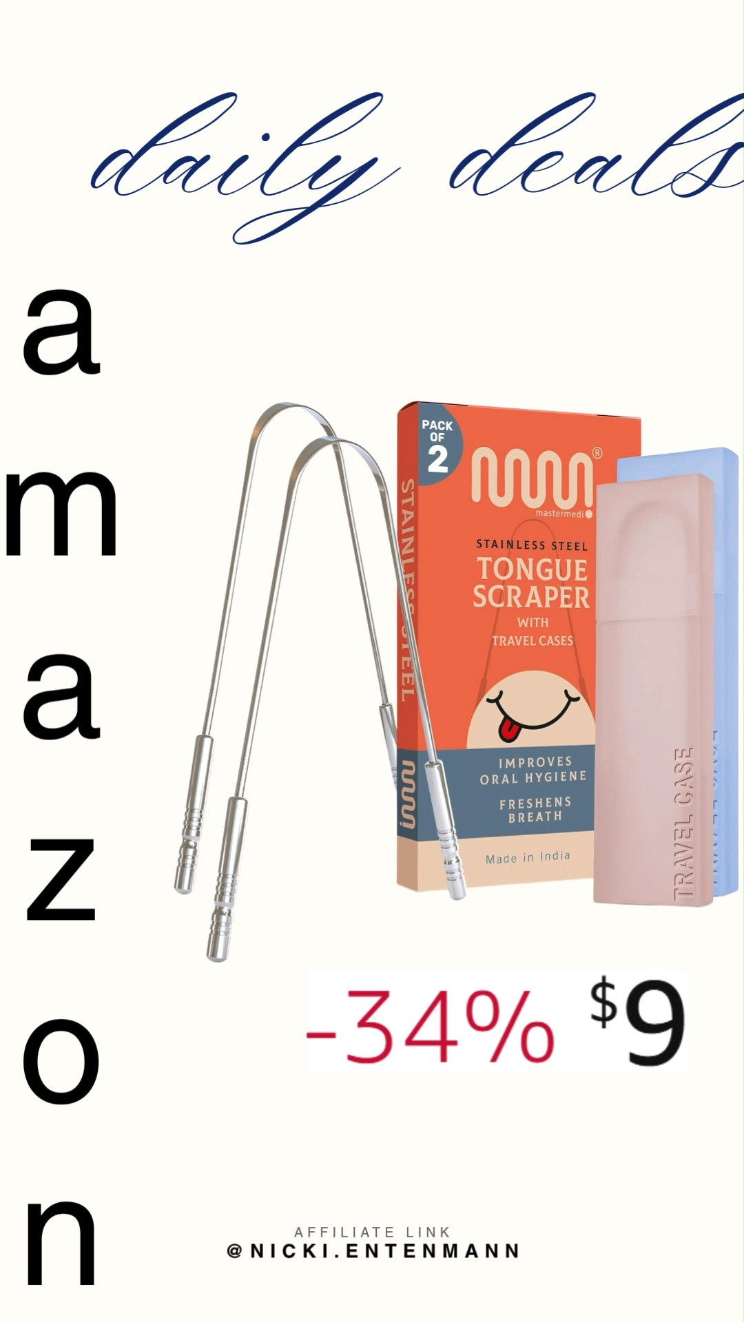 MasterMedi tongue scraper keeps freshness simple with durable design and handy multicolor travel cases. Daily care feels easy while confidence shines through every smile. 😁🌈✨  

#tonguescraper #oralcare #dentalcare #freshbreath #hygiene #health #wellness #selfcare #travelessentials #cleanliness 

 #LTKselfcare #LTKHome #LTKSaleAlert